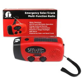 flas4 in 1 Dynamo Solar NOAA Weather Band Radio and Flashlight