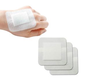 Island Dressing. Case of 100 Adhesive Dressings 4" x 10" for Wound Protection. Sterile dressings with Non-Adherent Island pad. Single use & Latex-Free