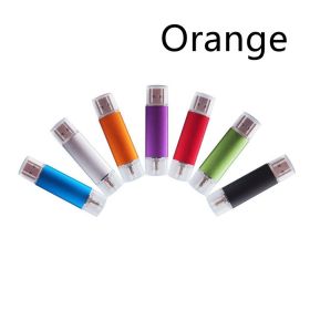 Portable Caike Aluminum Alloy USB 2.0 Drive (size: Orange-32GB)