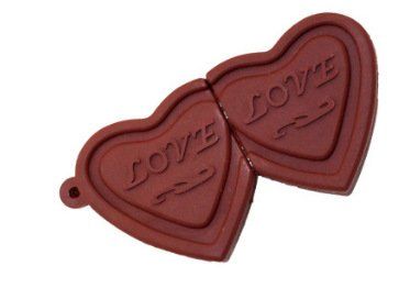 Cartoon PVC Chocolate USB Flash Drive Simulation Dove Chocolate Couple Gift USB Flash Drive (size: C-4GB)