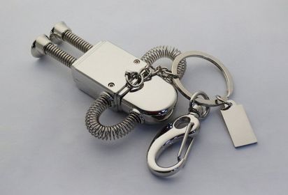 Metal Robot U Disk Spring Robot U Disk Zinc Alloy U Disk (size: 512MB-Silver)