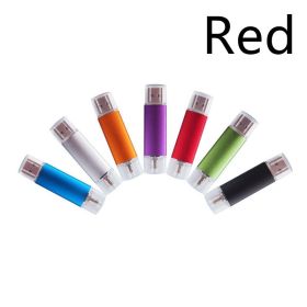 Portable Caike Aluminum Alloy USB 2.0 Drive (size: Red-32GB)
