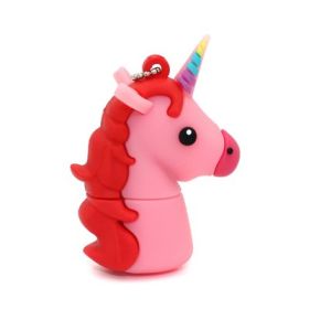 Doll Creative U Disk 32g High-speed Student Girl Heart Mobile Phone Computer Dual-use USB Drive (Option: Rose Red-Official standard)