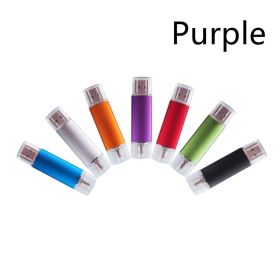 Portable Caike Aluminum Alloy USB 2.0 Drive (size: Purple-32GB)