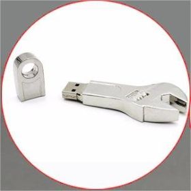Metal Wrench U Disk Enterprise Business Conference Gift Double-headed Plum Blossom Activity (size: Live Mouth-4GB)