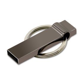 U Disk 32GB USB2.0 High Speed Customized Engraving U Disk Metal Waterproof (size: Black-16GB)