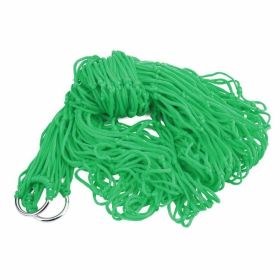 1pc Garden Nylon Hammock Hanging Swing Mesh Net Sleeping Bed For Outdoor Travel Camping; Various Color Option; Hammocks; Stands & Accessories (Color: green)