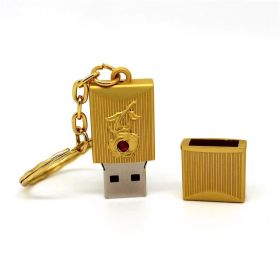 Bright And Gorgeous Jewelry Crystal USB Flash Disk (size: Gold-2GB)
